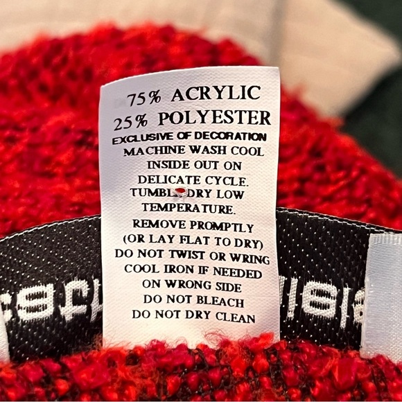 Vintage Cathy Daniels Red Cardigan with Long Sleeves Round Neckline Plus size - Picture 3 of 4